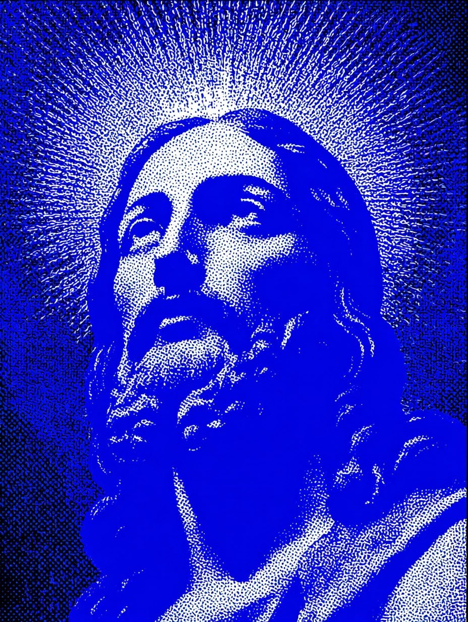 Blue Jesus Artwork